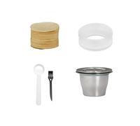 Set di attrezzature multifunzione per tazze da caffè con imbuto dosatore di carta, adatto per un'estrazione uniforme del sapore, filtro da caffè riutilizzabile in acciaio inossidabile