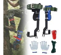Set di attrezzature per arrampicata sugli alberi con cinghie | Ramponi per arrampicata sugli alberi, attrezzatura da arrampicata con altezza regolabile per arrampicata sugli alberi