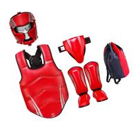 Set di attrezzature protettive per taekwondo | Set completo di attrezzi sportivi da combattimento con imbottitura in schiuma PU con parastinchi per boxe