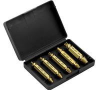 Set di attrezzi attrezzi da lavoro Il set di punte da trapano per estrattore di viti danneggiato da 5 pezzi è stato spogliato per prendere facilmente gli strumenti di demolizione(GOLD)