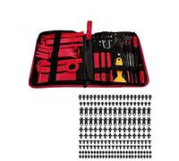 Set di attrezzi attrezzi da lavoro Set di rimozione di elementi di fissaggio a clip Kit di strumenti per la riparazione interna della leva portatile automatico 19/25/38 pezzi(38 Pcs Red Plus Set)