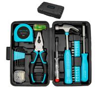 Cecotec Cassetta degli Attrezzi 68 Pezzi ToolBox EasyGo. Custodia Ultracompatta e Portatile, Con Martello, Metro, Cacciaviti, Organizzazione Interna Ottimizzata, Ideale in Casa e Auto, Ripara Veloce