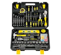 Set di attrezzi da 108 pezzi Kit di attrezzi manuali per la casa generale con custodia in plastica per cassetta degli attrezzi utilizzata per la riparazione dell'auto e la riparazione della casa