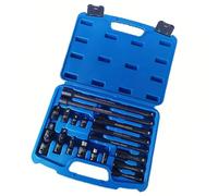 Set di attrezzi da 18 pezzi per meccanici e hobbisti, con varie dimensioni di azionamento e giunti flessibili