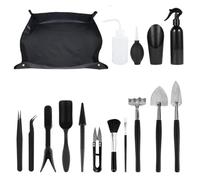 Set di attrezzi da giardinaggio da 16 pezzi - Kit di attrezzi per fioriera, mini kit per la cura delle piante (include succulenti) | Utensili manuali per interni ed esterni (coppia