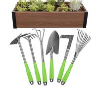 Set di Attrezzi da Giardinaggio Manuali | 6 Pezzi Ergonomico Resistente Lega Alluminio Portatile,Rastrelli da Giardinaggio per Trapianto Attrezzi a Mano,Per Aiuole Piante Da Interno Allentamento Terre