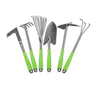 Set di Attrezzi da Giardinaggio Manuali,6 Pezzi Lega di Alluminio Resistente Portatile Multifunzionale,Attrezzi Manuali da Giardino per Piantare e Scavare | per Aiuole Piante Bonsai Allentamento Terre