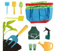 Set di Attrezzi da Giardinaggio per i Bambini,Grembiule | Kit da giardino per bambini - Per cortile posteriore, sabbia, prato, attività all'aperto, estate, patio, fattoria, spiaggia, divertimento e