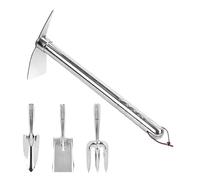 Set di Attrezzi da Giardino 4 pezzi con manici ergonomici per la | Scavino manuale per piantare per Giardinieri Donne Uomini Anziani Adulti Prato Cortile Fattoria