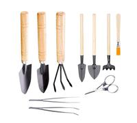 Set di attrezzi da giardino, di scavo antiscivolo con impugnatura ergonomica 10 pezzi - Set di attrezzi da giardino ergonomici, uso su cortili balconi terrazze sentieri e sentieri