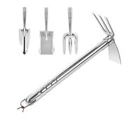 Set di attrezzi da giardino - in acciaio,Zappa Sarchiatrice e Rastrello per Scavare e Pulire,per Appassionati Giardinieri Donne Uomini Anziani Giardino Terrazzo Prato