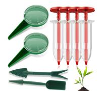 Set di attrezzi da giardino - manuale da giardino, trapano per semi, foro per piantine, escavatore, distributore manuale professionale, riutilizzabile, set di 6 dispenser di semi, seme portatile per