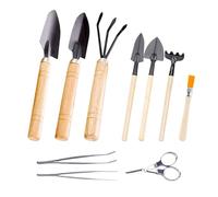 Set di Attrezzi da Giardino,Per Piantumazione Da 10 Pezzi Resistente Mini E Antiscivolo,Attrezzi Manuali Da Piantumazione - per Patii, Verande, Cortili, Balconi, Terrazze e Sentieri Esterni