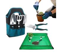 Set di attrezzi da giardino, robusto, portatile, multifunzionale, in lega di alluminio, , pale, utensili da giardino, per piante, bonsai, piante da appartamento, allentamento del terreno e