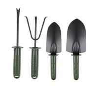 Set di attrezzi da giardino: vanga per trapiantare, forca in metallo per