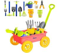 Set di attrezzi e vagoni da giardino di alta qualità, 15 pezzi, attrezzi da giardinaggio per bambini e vagoni, robusti e durevoli, set di yd, spiaggia, sabbia