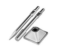 Set di attrezzi for martello pneumatico con scalpello affilato con gambo esagonale e piastra compattatrice adatta for livellare il prato e for attrezzi for asfalto