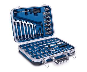 SET DI ATTREZZI IN VALIGETTA SCHEPPACH TB170 - acciaio al cromo vanadio, 135 pezzi, rinforzata, impugnature ergonomiche