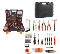 Set di attrezzi manuali in acciaio al carbonio premium da 102 pezzi, kit di utensili manuali forgiati per carichi pesanti per riparazioni domestiche, automobili, progetti fai da te