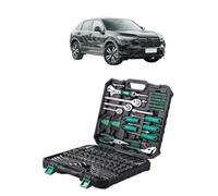 Set di attrezzi meccanici da 213 pezzi, bussole assortite generiche compatibili con Isuzu Dmax, chiavi for tutte le stagioni, kit di riparazione for auto con cassetta degli attrezzi in plastica