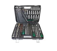 Set di attrezzi meccanici da 216 pezzi Set di chiavi a bussola da 1/4" 3/8" 1/2" con kit di chiavi a cricchetto da 24 denti per motociclette automobilistiche
