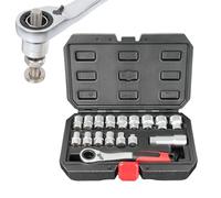 Set di attrezzi meccanici - Kit combinato a cricchetto, organizer professionale per utensili manuali, set di punte per chiave di precisione per fissaggio industriale di motori e biciclette, con