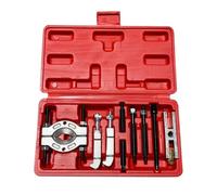 Set di attrezzi multiuso da 9 pezzi, struttura in metallo, impugnature ergonomiche, per lavori domestici, officina, custodia essenziale in metallo