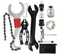 Set di attrezzi per bicicletta, 8 pezzi, tra cui cassetta per la rimozione della bicicletta, strumento di rimozione del rotore Lockring, strumento di rimozione del rotore (nero)
