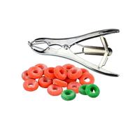 Set di attrezzi per castrazione animali, multi coda di aggancio e 100 elastici in gomma per castrazione per maiale, bestiame, pecora, capra