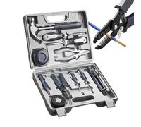 Set di attrezzi per dormitorio, 11 pezzi, multifunzione, hardware | Set di cassette degli attrezzi per auto, casa, appartamento, dormitorio, università, ufficio, esterno, campeggio, mobili