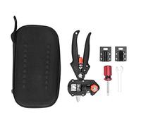 Set di attrezzi per innesto da giardino professionale, cesoia a forbice per tagliare i rami degli alberi, kit per innesto in ABS ad alta precisione con custodia per innesto e (Nera)