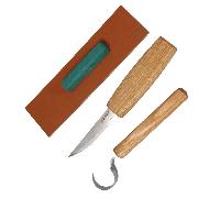 Set di Attrezzi per Intaglio Cucchiai Beavercraft per Principianti (2 coltelli + accessori) S03