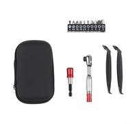 Set di attrezzi per la manutenzione della bicicletta, 10 pezzi, con chiave a cricchetto e leve per pneumatici, progettato per un facile trasporto e utilizzo