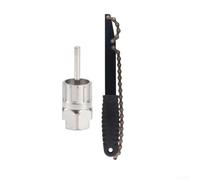 Set di attrezzi per la rimozione della cassetta della bicicletta, con frusta e chiave per anello di bloccaggio per bici da strada MTB a 7-10 velocità, robusto kit in acciaio al carbonio (nero 3)