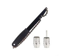 Set di attrezzi per la rimozione della cassetta della bicicletta e chiave a frusta per catena, estrattore per pignoni in acciaio al carbonio, per manutenzione di mountain bike e bici da strada, kit di