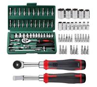 Set di attrezzi per meccanici auto, set di attrezzi per la riparazione manuale, set di attrezzi meccanici, set completo di attrezzi per la riparazione manuale del veicolo, 46 pezzi, per la casa, i