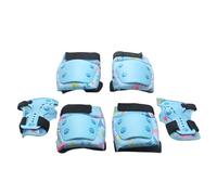Set di attrezzi per pattinaggio all'aperto per bambini, 6 pezzi, per pattinaggio a rotelle, scooter, skateboard, ciclismo, con ginocchiera, gomito, cuscinetto per mani e rulli per bambini
