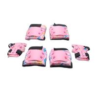 Set di attrezzi per pattinaggio all'aperto per bambini, 6 pezzi, per pattinaggio a rotelle, scooter, skateboard, ciclismo, con ginocchiera, gomito, cuscinetto per mani e rulli per bambini