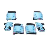 Set di attrezzi per pattinaggio all'aperto per bambini, 6 pezzi, per pattinaggio a rotelle, scooter, skateboard, ciclismo, con ginocchiera, gomito, cuscinetto per mani e rulli per bambini