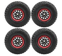 Set di attrezzi per ruote e mozzi di auto RC in lega di alluminio da 2,2 pollici con rivestimento ruota MIXRC001, robusto, pratico ed efficace per auto RC/HSP/Axial scx10 / (Nera)