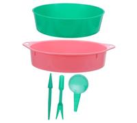 Set di Attrezzi per Semina e Trapianto con Manico lungo Plastica | Orti e Aiuole, Leggero e Portatile, con Custodia Compatta, Uso Esterno e Casa