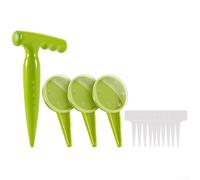 Set di attrezzi per semina in plastica da 12 o 14 pezzi con roditrice, perforatrice per il suolo ed etichette per piante per piantare sistematicamente (2)