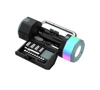 Set di attrezzi per torce con luce laterale colorata | Custodia pieghevole per punte e bussole, attrezzatura di riparazione portatile per guasti domestici, backup auto