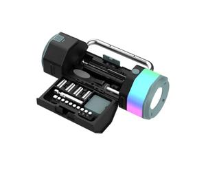 Set di attrezzi per torce con luce laterale colorata | Custodia pieghevole per punte e bussole, attrezzatura di riparazione portatile per guasti domestici, backup auto
