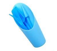 Set di attrezzi per trapianto di piante grasse in plastica verde, per pala, cucchiaio, forchetta e terriccio con migrazione, 4 pezzi (blu)