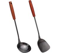 Set Di Attrezzi per Wok Con Spatola E Mestolo, in Acciaio Inox 304