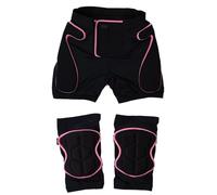 Set di attrezzi protettivi imbottiti 3D, Pantaloncini imbottiti da sci Set di ginocchiere 3 pezzi, da donna con ginocchiere, Attrezzature di sicurezza per sport invernali, Pantaloncini di protezione