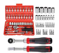 - Set di attrezzi - Set di attrezzi per la riparazione manuale per la casa, set completo di attrezzi meccanici | - Set di attrezzi per la riparazione manuale del veicolo 46 x per la casa, i viaggi,