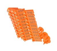 Set Di Auricolari Numerate Per Bestiame - Di Identificazione Degli Animali Da Fattoria 001-100 | 100 In PVC E Acciaio Per Pecore, Capre, Bovini, Cani, Suini, Cervi, Conig