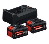 Bosch EXPERT 18V System Starter set a prestazioni elevate: 2 batterie EXBA 18V-55 + 1 caricabatterie rapido GAL 12V/18V-18